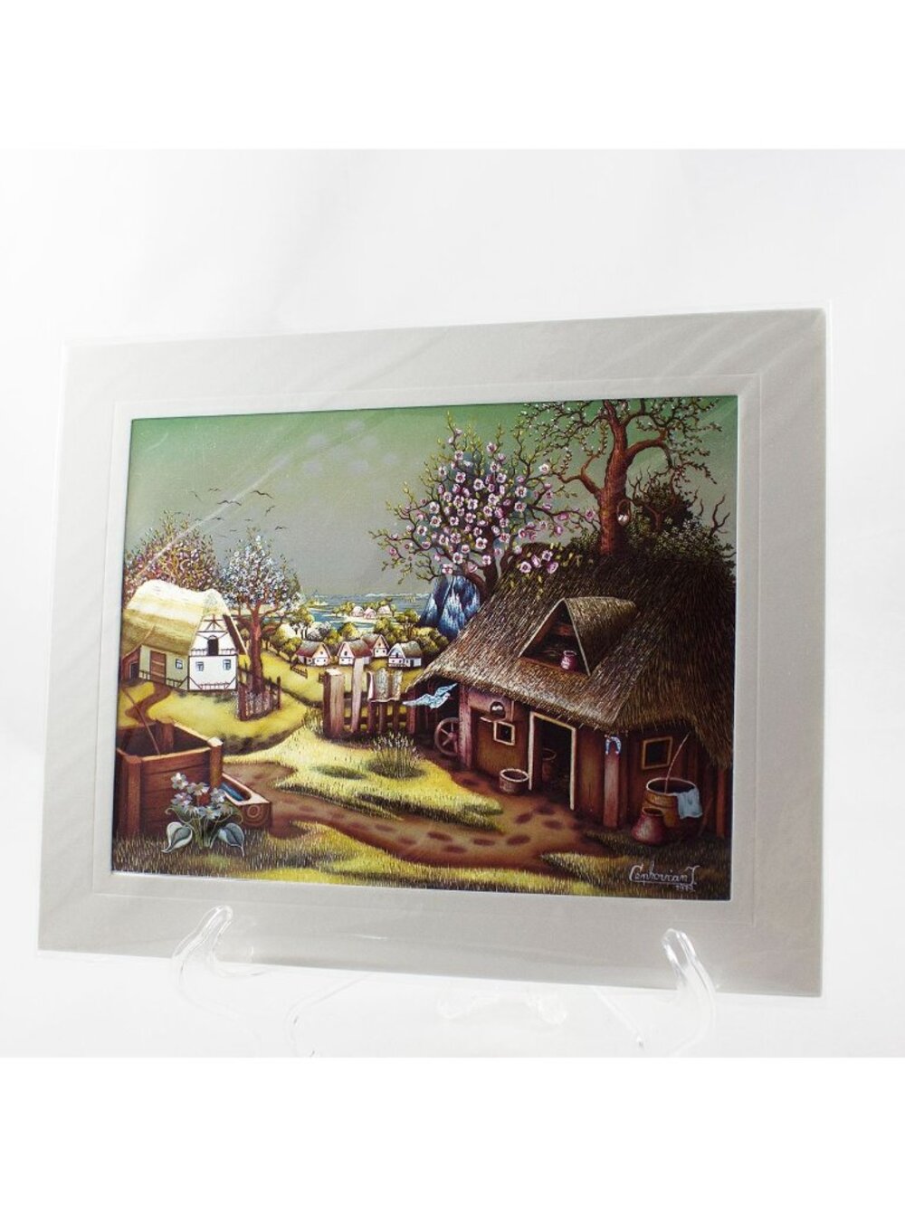 Dufex Foil Art Print F J Warren "Spring in the Village" 1989 #152671 Cenkovcan